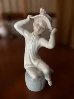 【美品/廃盤】リヤドロ LLADRO No.1147「帽子をかぶる少女」置物のサムネイル