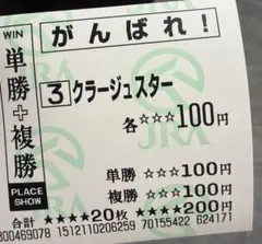 専用品　クラージュスター　応援馬券のサムネイル