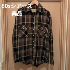 80sシアーズ　チェックシャツ着用感Ｌサイズ美品のサムネイル