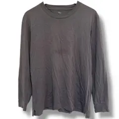 ユニクロ UNIQLO エアリズム グレー L 長袖カットソー ロンＴ トップス