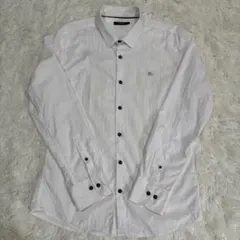 BURBERRY BLACK LABEL ストライプシャツ ピンクバーバリーL