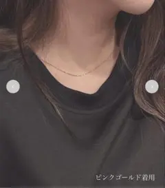 サッシーエンジェル　グリッターネックレス　ピンクゴールド　調節可能タイプのサムネイル