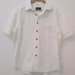 Eddie Bauer 半袖シャツ ホワイト Lサイズ コットン シンプル