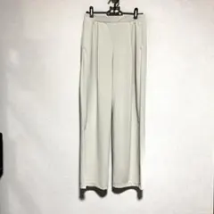 未使用☆美品 クレープジャージー ストレートパンツ 標準丈