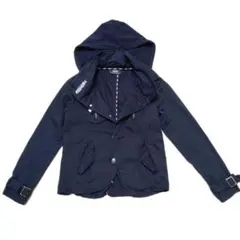 フード付きジャケット アウター ブラック BACKS