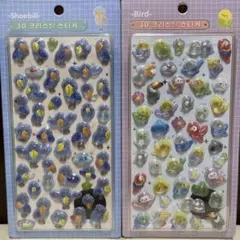 3Dドロップシール / ハシビロコウ / トリ / 2枚セット / 海外製②