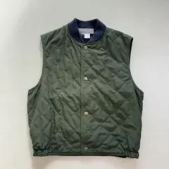 サルヴァトーレフェラガモキルティングベスト 裏地カシミヤ混 イタリア製 C765