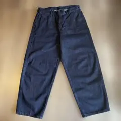 UNIQLO ダークブルーデニム ワイドレッグパンツ　Lサイズ