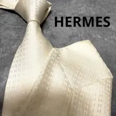 HERMES ネクタイ ファソネ シルク100% H織 アイボリー - メルカリ