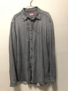 DIESEL グレー デニムシャツ 長袖