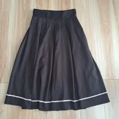 美品　axes femme　アクシーズファム　ロングフレアスカート　ブラックのサムネイル