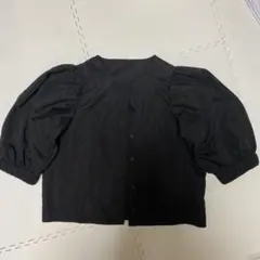 ブラックパフスリーブ　アウター　薄手