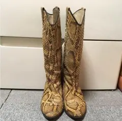 ⭐️総ヘビ皮⭐️ウエスタンブーツ⭐️ヴィンテージ品希少⭐️