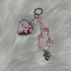 ディズニー　ディズニーストア　ミラー　鏡　キーチェーン　ミニー　ビーズ