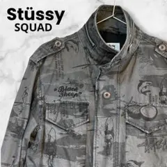 STUSSY ミリタリージャケット M ブラック - メルカリ