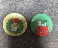 スヌーピーミュージアム　缶バッジ　クリスマス