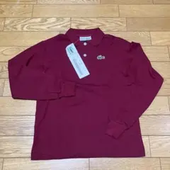 FrenchLACOSTE ワインレッド 長袖ポロシャツ　キッズ　新品タグ付き