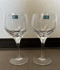 【未使用】HOYA CRYSTALワイングラス 2客セット 箱付 記念刻印入り