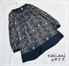 【kaiLani/カイラニ】 チュニック ワンピース 総柄 長袖 (S)のサムネイル