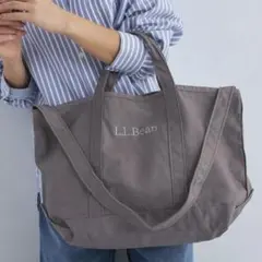★ほぼ未使用★＜L.L.Bean＞グローサリー トートバッグ　LT.GLAY