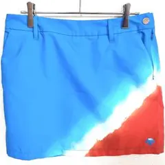 美品 DESCENTE GOLF スカート L インナーパンツ付 ブルー 総柄のサムネイル