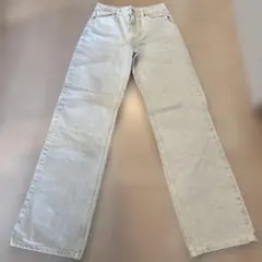 ZARA レディース　ストレートデニムパンツ　ベージュ