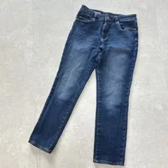 無印良品 MUJI 〔25 ウエスト63.5㎝〕スリムストレッチジーンズ デニム