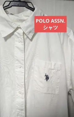 WEGO/U.S. POLO ASSN. 別注BIGシャツ　ホワイト　ロゴ入り