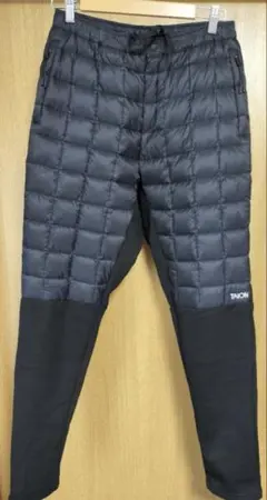 TAION　ジョガーパンツ　ダウンパンツ　ブラック　レッドランロングパンツ