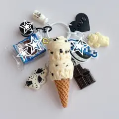 じゃらじゃらキーホルダー マーブルチョコアイス くま クッキー 