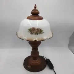 zM94T テーブルランプ ローズ ミルクガラス アンティーク ヴィンテージ