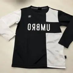 umbro 長袖プラクティスシャツ ブラック×ホワイト　ジュニア140cmのサムネイル