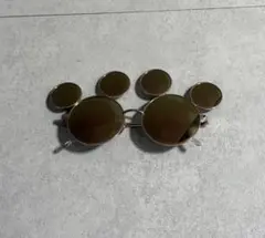 ミッキー型サングラス ゴールドフレーム　ディズニー