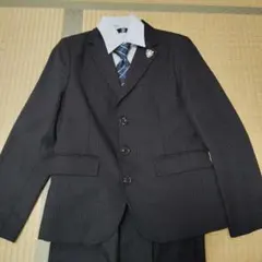 男児用 スーツ 140＆ワイシャツ140 ブラック系