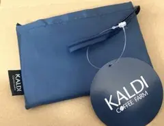 【新品】KALDIエコバッグ(クラシックブルー タグ付き)