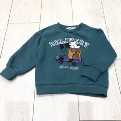 SLAP SLIP　スケーターブルドッグ飛ぶ出す骨おやつ　トレーナー　100