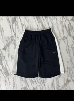 00s y2k nike ハーフパンツ M ブラック サイドライン 刺繍ロゴ