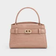 【即購入可】オブリエル クロックエフェクトトップハンドルバッグ - ブラッシュのサムネイル