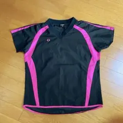 IGNIO Vネック 半袖 スポーツウェア トップス ブラック ピンクのサムネイル