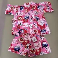 アンパンマン 甚平 90サイズ ピンク 金魚 甚平