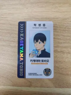 韓国限定　ハイキュー!!　ポップアップ　休憩時間　学生証　影山飛雄