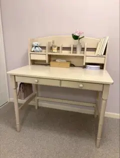 デスク 机 古家具 アンティーク ヴィンテージ 学校 学習机 昭和レトロ 小道具 ナラ×ケヤキ材のレトロ片袖デスク｜幅106.5cm・収納力と実用性を備えた