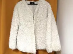 as know as ホワイトボアジャケット ふわもこアウター