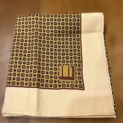 dunhill ハンカチ 小紋柄 ベージュ コットン100%のサムネイル