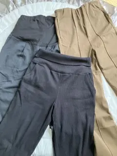 マタニティ ハイウエストパンツ 3点セット