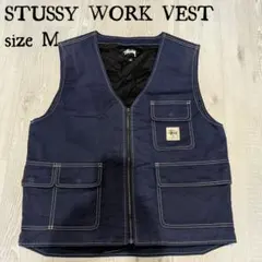 STUSSY コットンベスト 中綿 М 日焼け