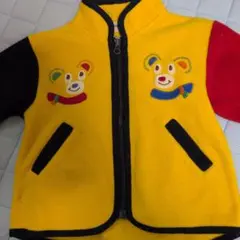 キッズ フリースジャケット クマ柄 カラフル