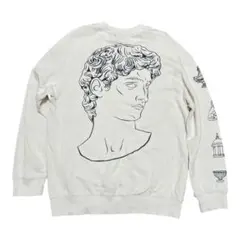 H&M エイチアンドエムダビデ像　彫刻プリント クルーネック スウェットのサムネイル
