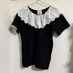トリートユアセルフ frill collar tops black 黒のサムネイル