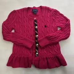 Polo Ralph Lauren ピンクカーディガン 5号